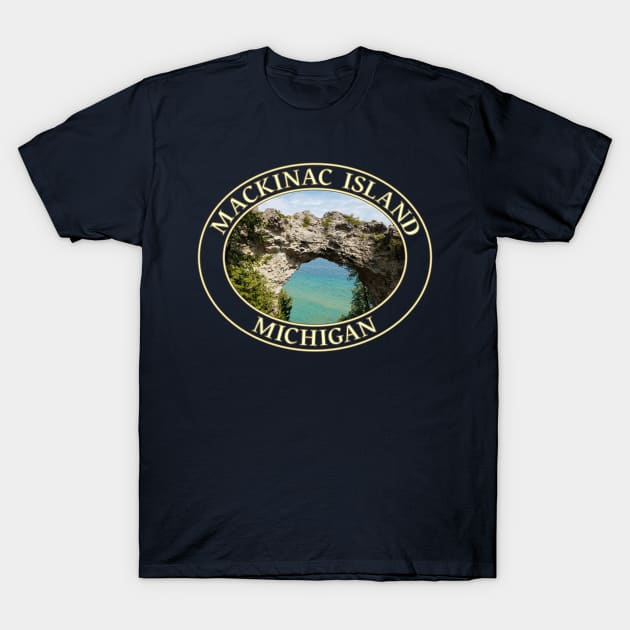 Arch Rock on Mackinac Island, Michigan T-Shirt by GentleSeas